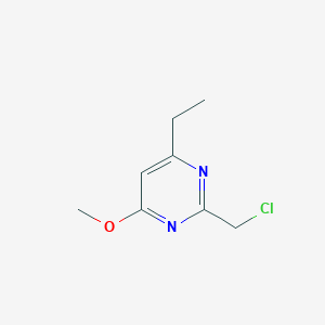 molecular formula C8H11ClN2O B3058533 2-(氯甲基)-4-乙基-6-甲氧基嘧啶 CAS No. 89966-83-6