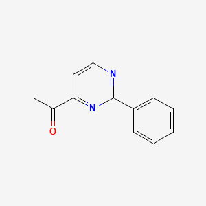 molecular formula C12H10N2O B3058536 1-(2-Phenylpyrimidin-4-yl)ethanone CAS No. 89967-15-7