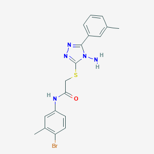 molecular formula C18H18BrN5OS B305854 2-{[4-amino-5-(3-methylphenyl)-4H-1,2,4-triazol-3-yl]sulfanyl}-N-(4-bromo-3-methylphenyl)acetamide 