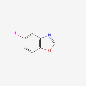 molecular formula C8H6INO B3058540 Benzoxazole, 5-iodo-2-methyl- CAS No. 89976-17-0
