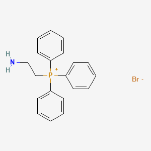 molecular formula C20H21BrNP B3058545 Phosphonium, (2-aminoethyl)triphenyl-, bromide CAS No. 89996-00-9
