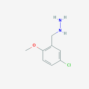 molecular formula C8H11ClN2O B3058548 (5-Chloro-2-methoxybenzyl)hydrazine CAS No. 90002-87-2
