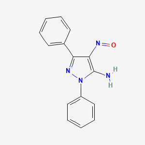 molecular formula C15H12N4O B3058549 4-nitroso-1,3-diphenyl-1H-pyrazol-5-amine CAS No. 90012-56-9