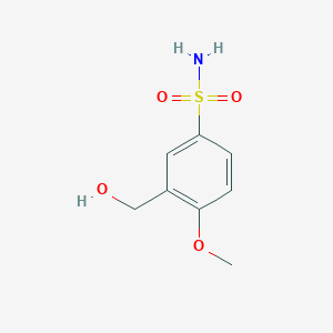 molecular formula C8H11NO4S B3058552 3-(羟甲基)-4-甲氧基苯-1-磺酰胺 CAS No. 900165-91-5