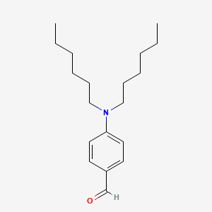 molecular formula C19H31NO B3058564 Benzaldehyde, 4-(dihexylamino)- CAS No. 90133-80-5