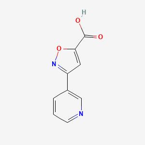 molecular formula C9H6N2O3 B3058567 3-(吡啶-3-基)-1,2-恶唑-5-羧酸 CAS No. 901926-72-5