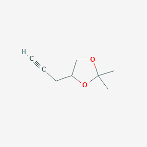 molecular formula C8H12O2 B3058569 1,3-Dioxolane, 2,2-dimethyl-4-(2-propynyl)- CAS No. 90199-16-9