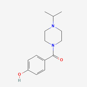 molecular formula C14H20N2O2 B3058570 哌嗪，1-(4-羟基苯甲酰基)-4-(1-甲基乙基)- CAS No. 90210-23-4