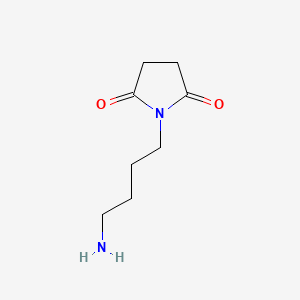 molecular formula C8H14N2O2 B3058586 1-(4-Aminobutyl)pyrrolidine-2,5-dione CAS No. 90289-33-1