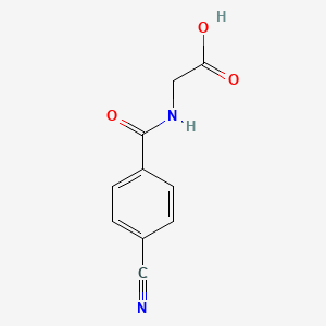 molecular formula C10H8N2O3 B3058587 2-[(4-Cyanophenyl)formamido]acetic acid CAS No. 90290-83-8