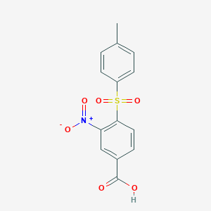 molecular formula C14H11NO6S B3058596 4-[(4-Methylphenyl)sulfonyl]-3-nitrobenzoic acid CAS No. 90352-45-7