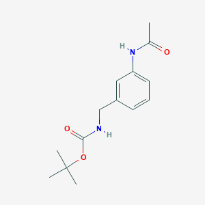 molecular formula C14H20N2O3 B3058597 叔丁基 3-乙酰氨基苄基氨基甲酸酯 CAS No. 903556-11-6