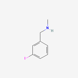 molecular formula C8H10IN B3058599 Benzenemethanamine, 3-iodo-N-methyl- CAS No. 90389-93-8