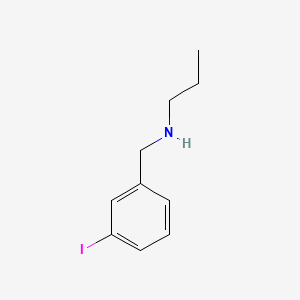 molecular formula C10H14IN B3058601 Benzenemethanamine, 3-iodo-N-propyl- CAS No. 90389-95-0