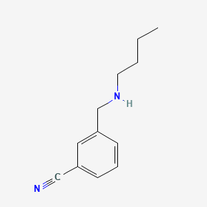 molecular formula C12H16N2 B3058602 Benzonitrile, 3-((butylamino)methyl)- CAS No. 90390-00-4
