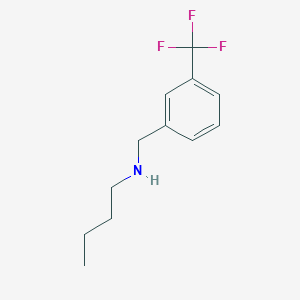 molecular formula C12H16F3N B3058603 苯甲胺，N-丁基-3-(三氟甲基)- CAS No. 90390-09-3