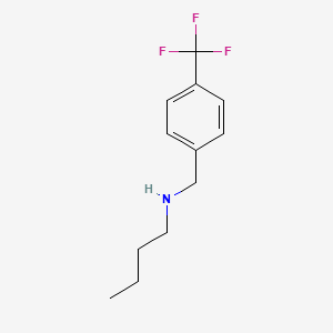 molecular formula C12H16F3N B3058605 Benzenemethanamine, N-butyl-4-(trifluoromethyl)- CAS No. 90390-14-0