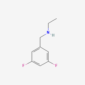 molecular formula C9H11F2N B3058608 Benzenemethanamine, N-ethyl-3,5-difluoro- CAS No. 90390-29-7