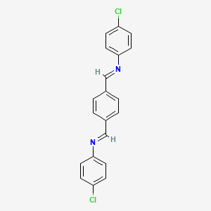 molecular formula C20H14Cl2N2 B3058610 N-(4-chlorophenyl)-1-[4-[(4-chlorophenyl)iminomethyl]phenyl]methanimine CAS No. 904-70-1