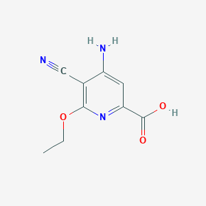 molecular formula C9H9N3O3 B3058613 4-Amino-5-cyano-6-ethoxypicolinic acid CAS No. 904309-78-0