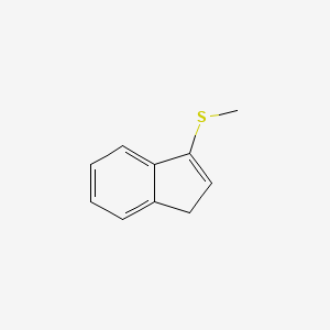 molecular formula C10H10S B3058617 1H-Indene, 3-(methylthio)- CAS No. 90474-54-7