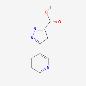 molecular formula C9H7N3O2 B3058618 5-pyridin-3-yl-4H-pyrazole-3-carboxylic Acid CAS No. 904813-10-1