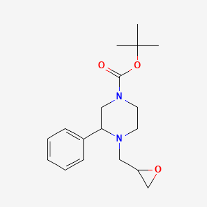 molecular formula C18H26N2O3 B3058621 4-Oxiranylmethyl-3-phenyl-piperazine-1-carboxylic acid tert-butyl ester CAS No. 904815-90-3