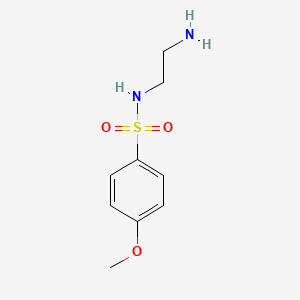molecular formula C9H14N2O3S B3058629 N-(2-aminoethyl)-4-methoxybenzenesulfonamide CAS No. 90566-22-6