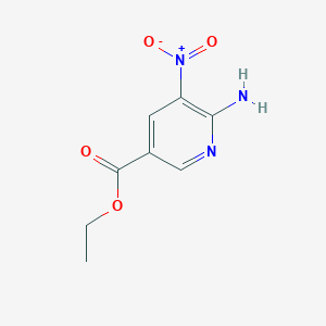 molecular formula C8H9N3O4 B3058651 Ethyl 6-amino-5-nitropyridine-3-carboxylate CAS No. 90765-07-4