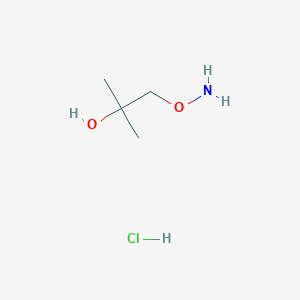 molecular formula C4H12ClNO2 B3058656 1-(Aminooxy)-2-methylpropan-2-ol hydrochloride CAS No. 90792-82-8