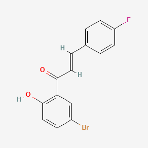 molecular formula C15H10BrFO2 B3058664 (E)-1-(5-bromo-2-hydroxyphenyl)-3-(4-fluorophenyl)prop-2-en-1-one CAS No. 908563-73-5