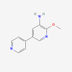 molecular formula C11H11N3O B3058677 [3,4'-Bipyridin]-5-amine, 6-methoxy- CAS No. 91041-36-0