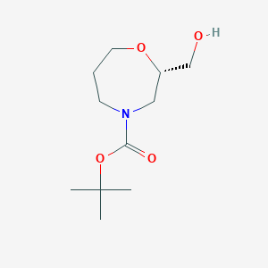 molecular formula C11H21NO4 B3058686 (S)-叔丁基 2-(羟甲基)-1,4-恶唑烷-4-羧酸盐 CAS No. 911223-02-4