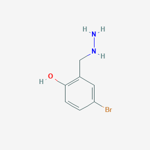 molecular formula C7H9BrN2O B3058689 4-Bromo-2-(hydrazinylmethyl)phenol CAS No. 911430-99-4