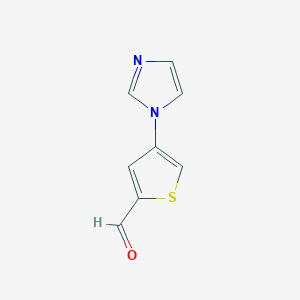 molecular formula C8H6N2OS B3058692 4-(1H-imidazol-1-yl)thiophene-2-carbaldehyde CAS No. 91163-89-2