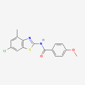 N-(6-chloro-4-methyl-1,3-benzothiazol-2-yl)-4-methoxybenzamide