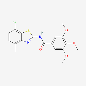 N-(7-chloro-4-methyl-1,3-benzothiazol-2-yl)-3,4,5-trimethoxybenzamide