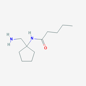 molecular formula C11H22N2O B3058708 N-[1-(氨基甲基)环戊基]戊酰胺 CAS No. 912763-48-5