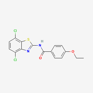 molecular formula C16H12Cl2N2O2S B3058712 N-(4,7-dichloro-1,3-benzothiazol-2-yl)-4-ethoxybenzamide CAS No. 912770-95-7