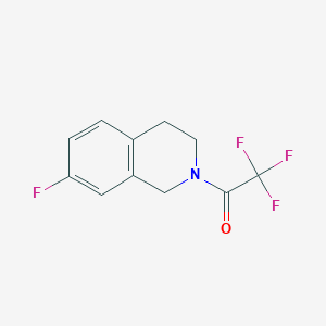 molecular formula C11H9F4NO B3058718 7-Fluoro-2-(trifluoroacetyl)-1,2,3,4-tetrahydroisoquinoline CAS No. 912846-64-1