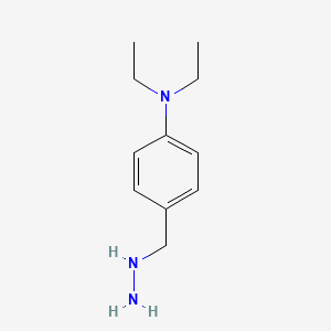 molecular formula C11H19N3 B3058722 N,N-Diethyl-alpha-hydrazino-p-toluidine CAS No. 91334-33-7