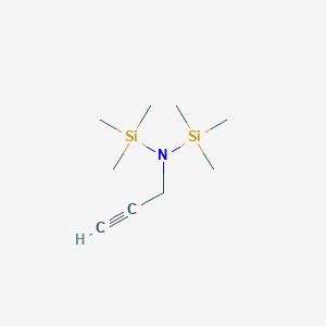 molecular formula C9H21NSi2 B3058727 Silanamine, 1,1,1-trimethyl-N-2-propynyl-N-(trimethylsilyl)- CAS No. 91375-25-6