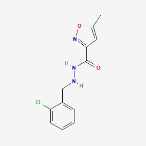 3-ISOXAZOLECARBOXYLIC ACID, 5-METHYL-, 2-(o-CHLOROBENZYL)HYDRAZIDE