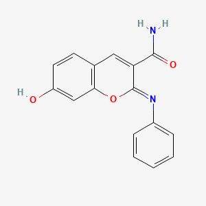 2-Anilino-7-oxochromene-3-carboxamide