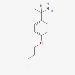 molecular formula C12H19NO B3058746 1-(4-Butoxyphenyl)ethanamine CAS No. 91553-11-6