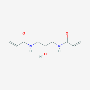 molecular formula C9H14N2O3 B3058747 2-Propenamide, N,N'-(2-hydroxy-1,3-propanediyl)bis- CAS No. 91576-33-9