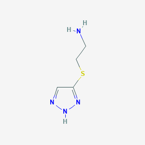 molecular formula C4H8N4S B3058749 2-(1H-1,2,3-三唑-5-基硫代)乙胺 CAS No. 915919-69-6