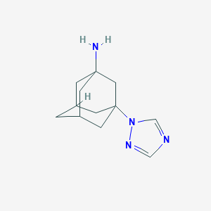 molecular formula C12H18N4 B3058750 3-(1H-1,2,4-Triazol-1-YL)-1-adamantanamine CAS No. 915920-86-4