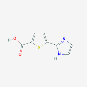 molecular formula C8H6N2O2S B3058755 5-(1H-咪唑-2-基)噻吩-2-羧酸 CAS No. 915922-58-6