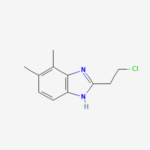 molecular formula C11H13ClN2 B3058756 2-(2-Chloroethyl)-6,7-dimethyl-1H-benzimidazole CAS No. 915924-16-2